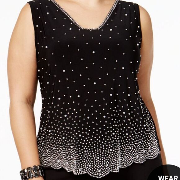 MSK Evening Plus Size Sleeveless Tank - Picture 1 of 9